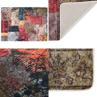 Teppich Waschbar Patchwork Mehrfarbig 150x230 cm Rutschfest - Samt Teppich - Wohnteppich - Multifarbiger Teppich - Digitalbedruckter Teppich - Läufer Teppich Waschbar Patchwork Mehrfarbig 150x230 cm Rutschfest - Samt Teppich - Wohnteppich - Multifarbiger Teppich - Digitalbedruckter Teppich - Läufer von VIDAXL