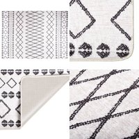 Teppich Waschbar Schwarz und Weiß 120x180 cm Rutschfest - Samt Teppich - Wohnzimmer Teppich - Flur Teppich - Schlafzimmer Teppich - Digital Bedruckt Teppich Waschbar Schwarz und Weiß 120x180 cm Rutschfest - Samt Teppich - Wohnzimmer Teppich - Flur Teppich - Schlafzimmer Teppich - Digital Bedruckt von VIDAXL