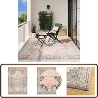 Teppich arbizu Indoor und Outdoor Vintage-Design 240x340 cm - Wohnzimmerteppich - Flurteppich - Esszimmerteppich - Balkonteppich - Terrassenteppich von VIDAXL
