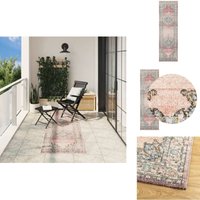 Teppich arbizu Indoor und Outdoor Vintage-Design 80x250 cm - Teppich - Vintage-Teppich - Outdoor-Teppich - Polypropylen-Teppich - Wasserabweisender von VIDAXL