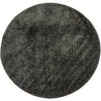 Teppich istan Hochflor Glänzend Anthrazit ø 100 cm Vidaxl von VIDAXL