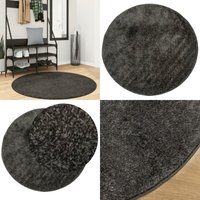 Teppich istan Hochflor Glänzend Anthrazit ø 120 cm - Weicher Teppich - Hochflor - Kunstfell - Anthrazit - Rutschfest - Home & Living Teppich istan Hochflor Glänzend Anthrazit ø 120 cm - Weicher Teppich - Hochflor - Kunstfell - Anthrazit - Rutschfest - Home & Living von VIDAXL