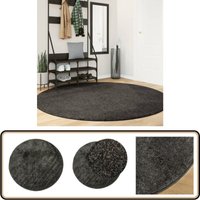 Teppich istan Hochflor Glänzend Anthrazit ø 200 cm - Kunstpelz Teppich - Hochflor Teppich - Anthrazit Teppich - Rutschfeste Teppiche - Waschbarer Teppich istan Hochflor Glänzend Anthrazit ø 200 cm - Kunstpelz Teppich - Hochflor Teppich - Anthrazit Teppich - Rutschfeste Teppiche - Waschbarer von VIDAXL