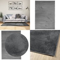 Teppich oviedo Kurzflor Anthrazit 120x170 cm - Kuscheldecke - Kurzflorteppich - Wohnteppich - Teppich Grau - Teppich Anthrazit - Home & Living von VIDAXL