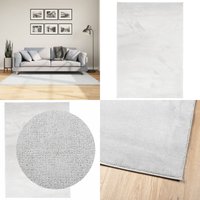 Teppich oviedo Kurzflor Grau 120x170 cm - Kuscheldecke - Kurzflorteppich - Wohnteppich - Grauer Teppich - Flauschiger Teppich - Home & Living von VIDAXL