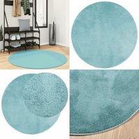 Teppich oviedo Kurzflor Grün ø 120 cm - Weicher Teppich - Kuscheldecke - Wohnraumteppich - Flurteppich - Schlafzimmersteppich - Home & Living von VIDAXL