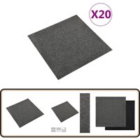 Vidaxl - Teppichfliesen 20 Stk. 5 m² 50x50 cm Anthrazit - Teppichfliesen - PVC-Boden - Anthrazit - Wohnbereich - Küche von VIDAXL