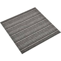 Teppichfliesen 20 Stk. 5 m² 50x50 cm Gestreift Anthrazit Vidaxl von VIDAXL
