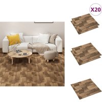 Vidaxl - Teppichfliesen 20 Stk. 5 m² Braun - Teppichfliesen - PVC-Boden - Wohnbereich Dekoration - Flur - Wohnzimmer von VIDAXL
