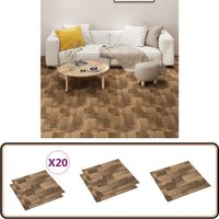 Teppichfliesen 20 Stk. 5 m² Braun - Teppichfliesen - PVC-Boden - Wohnbereich Dekoration - Flur - Wohnzimmer Teppichfliesen 20 Stk. 5 m² Braun - Teppichfliesen - PVC-Boden - Wohnbereich Dekoration - Flur - Wohnzimmer von VIDAXL