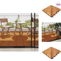 Vidaxl - Terrassenfliesen 10 Stk. 30x30 cm Massivholz Akazie - Terrasse - Gartenmöbel - Holzterrasse - Gartenpflastersteine - Outdoor Möbel Vidaxl - Terrassenfliesen 10 Stk. 30x30 cm Massivholz Akazie - Terrasse - Gartenmöbel - Holzterrasse - Gartenpflastersteine - Outdoor Möbel von VIDAXL