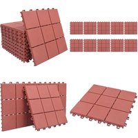 Terrassenfliesen 10 Stk. Rot 30 x 30 cm Kunststoff - Terrasse Fliesen - Garten Fliesen - Balkon Fliesen - Pool Fliesen - Kunststof Fliesen - Home & Terrassenfliesen 10 Stk. Rot 30 x 30 cm Kunststoff - Terrasse Fliesen - Garten Fliesen - Balkon Fliesen - Pool Fliesen - Kunststof Fliesen - Home & von VIDAXL