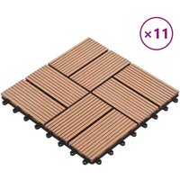 Terrassenfliesen 11 Stück wpc 30 x 30 cm 1 qm Braun Vidaxl Terrassenfliesen 11 Stück wpc 30 x 30 cm 1 qm Braun Vidaxl von VIDAXL