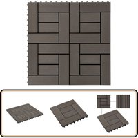 Vidaxl - Terrassenfliesen 11 Stück wpc 30 x 30 cm 1 qm Dunkelbraun - Terrassenfliesen - wpc Terrasse - Gartenmöbel - Balkonterrasse - Outdoor Vidaxl - Terrassenfliesen 11 Stück wpc 30 x 30 cm 1 qm Dunkelbraun - Terrassenfliesen - wpc Terrasse - Gartenmöbel - Balkonterrasse - Outdoor von VIDAXL