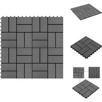 Vidaxl - Terrassenfliesen 11 Stück wpc 30 x 30 cm 1 qm Grau - Terrassenfliesen - wpc Terrasse - Gartenmöbel - Outdoor Dekoration - Balkonplatten Vidaxl - Terrassenfliesen 11 Stück wpc 30 x 30 cm 1 qm Grau - Terrassenfliesen - wpc Terrasse - Gartenmöbel - Outdoor Dekoration - Balkonplatten von VIDAXL