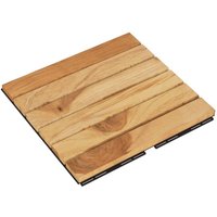 Terrassenfliesen 20 Stk. 30x30 cm Massivholz Teak Vertikal Vidaxl Braun von BONNEVIE