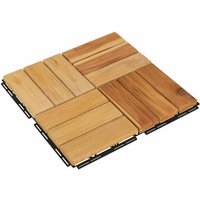 Vidaxl - Terrassenfliesen 30 Stk. 30x30 cm Massivholz Teak Braun von BONNEVIE