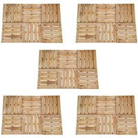 Terrassenfliesen 30 Stk. 50×50 cm Holz Braun vidaXL von VIDAXL