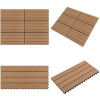 Vidaxl - Terrassenfliesen 6 Stk. wpc 60x30 cm 1,08 m² Braun - Terrasse Fliesen - Garten Fliesen - Balkon Fliesen - wpc Fliesen - Outdoor Fliesen von VIDAXL