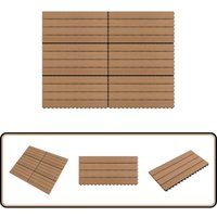 Terrassenfliesen 6 Stk. wpc 60x30 cm 1,08 m² Braun - Terrasse Fliesen - Garten Fliesen - Balkon Fliesen - wpc Fliesen - Outdoor Fliesen von VIDAXL