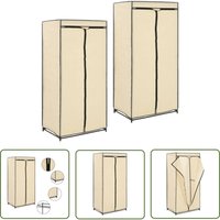 The Living Store Kleiderschränke 2 Stk. Creme 75×50×160 cm - Garderobe - Kleiderschrank - Textilschrank - Stauraum - Kommode The Living Store Kleiderschränke 2 Stk. Creme 75×50×160 cm - Garderobe - Kleiderschrank - Textilschrank - Stauraum - Kommode von VIDAXL