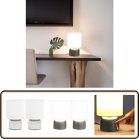 Vidaxl - Tischlampen 2 Stk. Touch-Sensor Weiß E14 - Tischlampe - Stehlampe - Wohnzimmer Deko - led Tischlampe - Modernes Design von VIDAXL