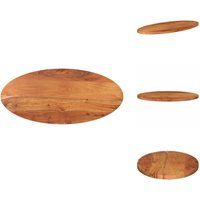 Tischplatte 100x40x3,8 cm Oval Massivholz Akazie - Holztischplatte - Esstisch Platte - Esszimmer Möbel - Wohnzimmer Deko - Akazienholzt Tischplatte Tischplatte 100x40x3,8 cm Oval Massivholz Akazie - Holztischplatte - Esstisch Platte - Esszimmer Möbel - Wohnzimmer Deko - Akazienholzt Tischplatte von VIDAXL