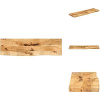 Tischplatte 110x20x2,5 cm Baumkante Massivholz Raues Mangoholz - Holztischplatte - Mangoholztischplatte - Esstisch Platte - Tischplatte Massiv von VIDAXL