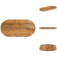 Tischplatte 110x40x2,5 cm Oval Massivholz Mango - Holztischplatte - Mangoholztischplatte - Ovale Tischplatte - Esstisch Platte - Wohnzimmer Deko Tischplatte 110x40x2,5 cm Oval Massivholz Mango - Holztischplatte - Mangoholztischplatte - Ovale Tischplatte - Esstisch Platte - Wohnzimmer Deko von VIDAXL