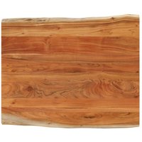 Tischplatte 110x80x3,8cm Rechteckig Massivholz Akazie Baumkante vidaXL von VIDAXL