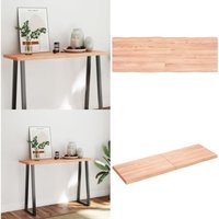 Tischplatte 120x40x(2-4) cm Massivholz Behandelt Baumkante - Eichenholz Tischplatte - Holzt Tischplatte - Esstisch Platte - Tischplatte Massiv von VIDAXL