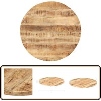 Tischplatte Massivholz Mango Rund 25-27 mm 50 cm - Mangoholz Tischplatte - Runde Tischplatte - Esstisch Platte - Industriel Style Tisch - Wohnzimmer von VIDAXL