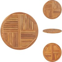 Tischplatte Massivholz Teak Rund 2,5 cm 90 cm - Teakholzt Tischplatte - Runde Tischplatte - Esstisch Platte - Outdoor Tischplatte - Gartentischplatte Tischplatte Massivholz Teak Rund 2,5 cm 90 cm - Teakholzt Tischplatte - Runde Tischplatte - Esstisch Platte - Outdoor Tischplatte - Gartentischplatte von VIDAXL