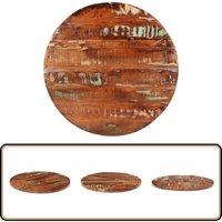 Tischplatte Ø 80x3,8 cm Rund Altholz Massiv - Holztischplatte - Altholz Tischplatte - Vintage Tischplatte - Rustikaler Tisch - Esstisch Platte von VIDAXL