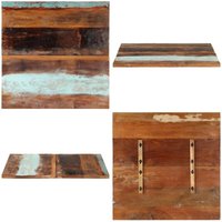 Tischplatte Quadratisch 80x80 cm 25-27 mm Altholz Massiv - Holztischplatte - Vintage Tischplatte - Altholz Platte - Wohnzimmer Dekoration - Esszimmer von VIDAXL