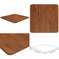Tischplatte Quadratisch Dunkelbraun 40x40x1,5cm Eiche Behandelt - Esstisch Platte - Eichendielen - Holzt Tischplatte - Holztischplatte Massiv von VIDAXL
