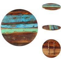Tischplatte Rund 60 cm 25-27 mm Altholz Massiv - Holz Tischplatte - Altholz Tischplatte - Vintage Tischplatte - Runde Tischplatte - Wohnzimmer Tischplatte Rund 60 cm 25-27 mm Altholz Massiv - Holz Tischplatte - Altholz Tischplatte - Vintage Tischplatte - Runde Tischplatte - Wohnzimmer von VIDAXL