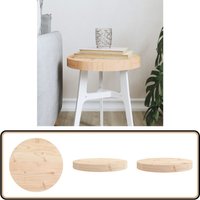 Tischplatte Rund Ø30x3 cm Massivholz Kiefer - Holztischplatte - Kiefernholztischplatte - Runde Tischplatte - Massivholzt Tischplatte - Tischplatte von VIDAXL