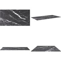 Tischplatte Schwarz 120x65 cm 8 mm Hartglas in Marmoroptik - Tischplatte - Glastischplatte - Marmor Design - Esstisch Platte - Wohnzimmer Dekoration von VIDAXL