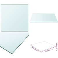 Tischplatte Transparent 50x50 cm Hartglas - Hartglas Tischplatte - Transparente Tischplatte - Esstisch Platte - Wohnzimmer Dekoration - Tischplatte von VIDAXL