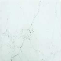Tischplatte Weiß 40x40 cm 6 mm Hartglas in Marmoroptik vidaXL von VIDAXL