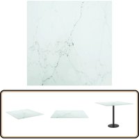 Tischplatte Weiß 50x50 cm 6 mm Hartglas in Marmoroptik - Tischplatte - Glastischplatte - Marmor Design - Esstisch Platte - Wohnzimmer Dekoration Tischplatte Weiß 50x50 cm 6 mm Hartglas in Marmoroptik - Tischplatte - Glastischplatte - Marmor Design - Esstisch Platte - Wohnzimmer Dekoration von VIDAXL