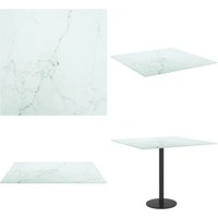 Tischplatte Weiß 50x50 cm 6 mm Hartglas in Marmoroptik - Tischplatte - Glastischplatte - Marmor Design - Esstisch Platte - Wohnzimmer Dekoration Tischplatte Weiß 50x50 cm 6 mm Hartglas in Marmoroptik - Tischplatte - Glastischplatte - Marmor Design - Esstisch Platte - Wohnzimmer Dekoration von VIDAXL