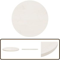 Tischplatte Weiß Ø50x2,5 cm Massivholz Kiefer - Runde Tischplatte - Esstisch Platte - Wohnzimmer Tischplatte - Garten Tischplatte - Kiefer Massiv Tischplatte Weiß Ø50x2,5 cm Massivholz Kiefer - Runde Tischplatte - Esstisch Platte - Wohnzimmer Tischplatte - Garten Tischplatte - Kiefer Massiv von VIDAXL