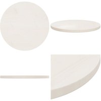 Tischplatte Weiß Ø50x2,5 cm Massivholz Kiefer - Runde Tischplatte - Esstisch Platte - Wohnzimmer Tischplatte - Garten Tischplatte - Kiefer Massiv Tischplatte Weiß Ø50x2,5 cm Massivholz Kiefer - Runde Tischplatte - Esstisch Platte - Wohnzimmer Tischplatte - Garten Tischplatte - Kiefer Massiv von VIDAXL