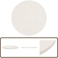 Tischplatte Weiß Ø60x2,5 cm Massivholz Kiefer - Runde Tischplatte - Esstisch Platte - Wohnzimmer Tischplatte - Garten Tischplatte - Kiefer Massiv Tischplatte Weiß Ø60x2,5 cm Massivholz Kiefer - Runde Tischplatte - Esstisch Platte - Wohnzimmer Tischplatte - Garten Tischplatte - Kiefer Massiv von VIDAXL