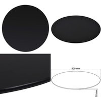 Tischplatte aus gehärtetem Glas Rund 900 mm - Tischplatte - Glastischplatte - Runde Tischplatte - Schwarze Tischplatte - Gehärtetes Glas - Home & von VIDAXL
