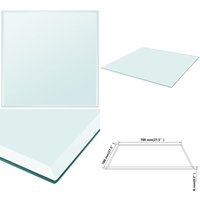 Tischplatte aus gehärtetem Glas quadratisch 700x700 mm - Tischplatte - Glastischplatte - Esstischplatte - Wohnzimmertischplatte - Gartentischplatte von VIDAXL