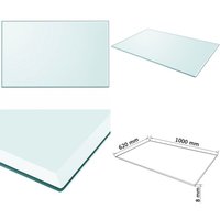 Tischplatte aus gehärtetem Glas rechteckig 1000x620 mm - Tischplatte - Glastischplatte - Esstisch Platte - Wohnzimmertischplatte - Garten Tischplatte Tischplatte aus gehärtetem Glas rechteckig 1000x620 mm - Tischplatte - Glastischplatte - Esstisch Platte - Wohnzimmertischplatte - Garten Tischplatte von VIDAXL