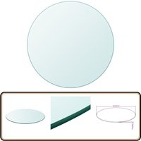 Tischplatte aus gehärtetem Glas rund 300 mm - Tischplatte - Glastischplatte - Runde Tischplatte - Transparente Tischplatte - Gehärtetes Glas von VIDAXL